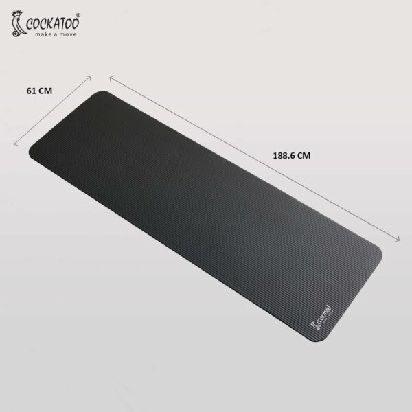 15mm Thick NBR Yoga Mat - Anti Slip, Lightweight, with Strap - Image 3