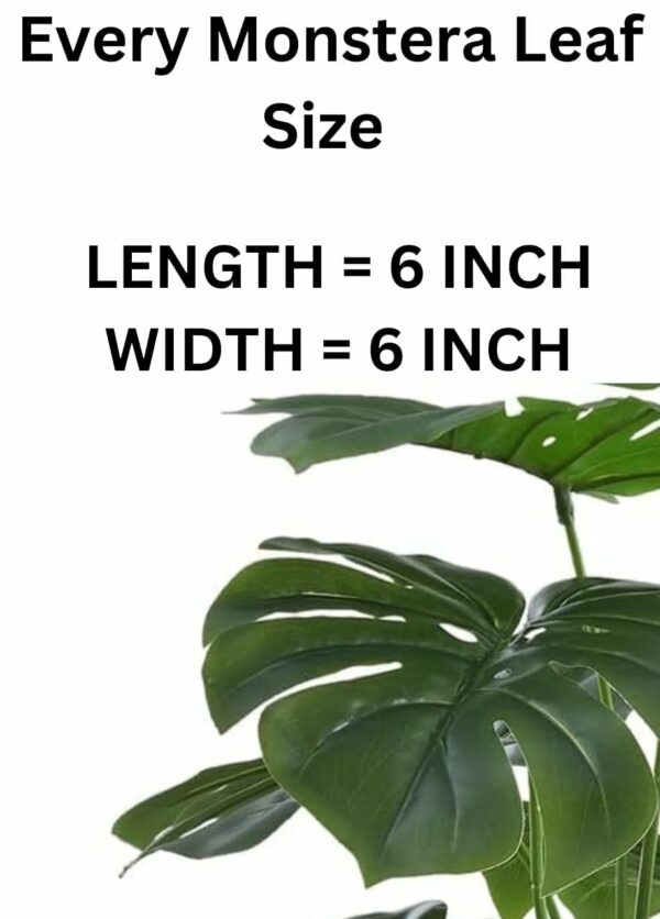Artificial Monstera Plants - 26 Inch Faux Palm Leaves for Decor - Image 5