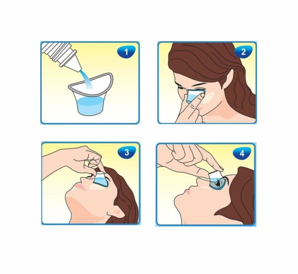 Eye Wash Cup Pack of 2 & Neti Pot for Sinus Relief - Image 4