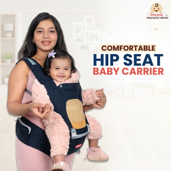 Hip Seat Baby Carrier for Infants 4-24 Months - 4 Carry Positions - Image 2