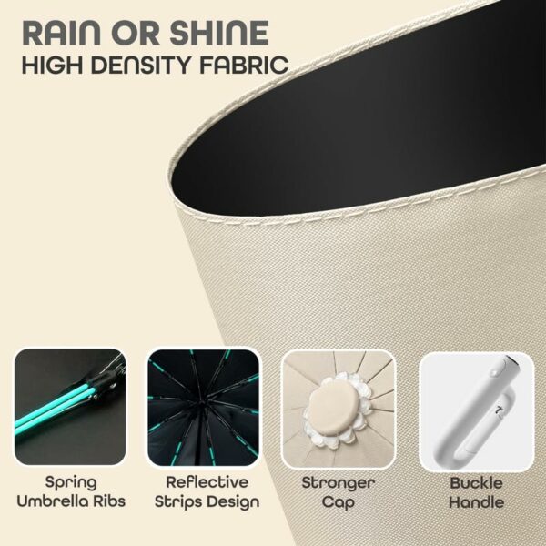 Compact Travel Umbrella with UV Protection & Anti-Slip Handle - Image 6
