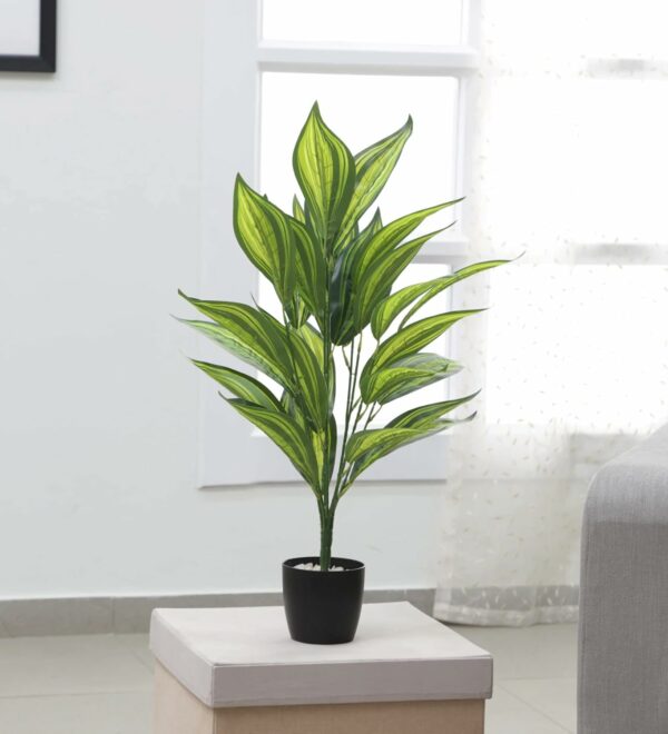 70 Cm Tall Faux Cast-Iron Plant Tree in Pot with Moss - Image 2