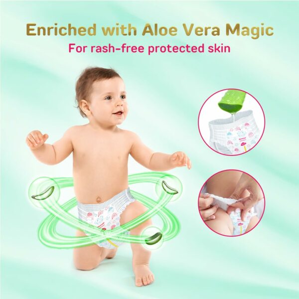 Supersoft Baby Diaper Pants Large - 62 Pieces with Aloe Vera - Image 3