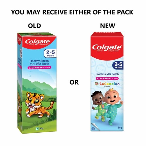 Kids Cocomelon Toothpaste for Ages 2-5 - 80gm Strawberry Flavor - Image 2