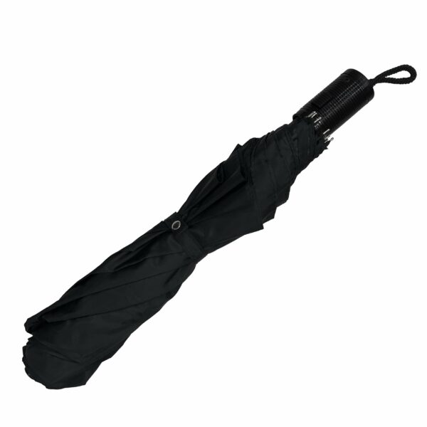23 Inch Black Automatic Windproof Umbrella - Compact & Durable - Image 2