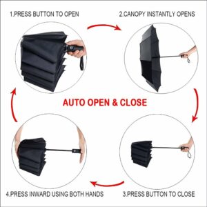 UV Protection Automatic Open Close Windproof Umbrella for All