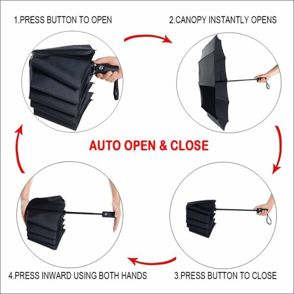 UV Protection Automatic Open Close Windproof Umbrella for All