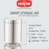 Airtight Stainless Steel Storage Canisters - Set of 2 (1200 ML)