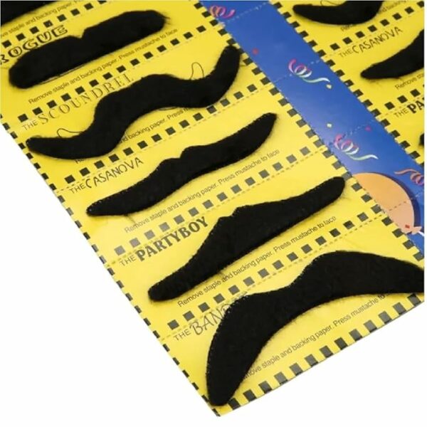 Self Adhesive Polycotton Fake Moustache for Parties & Events - Image 2