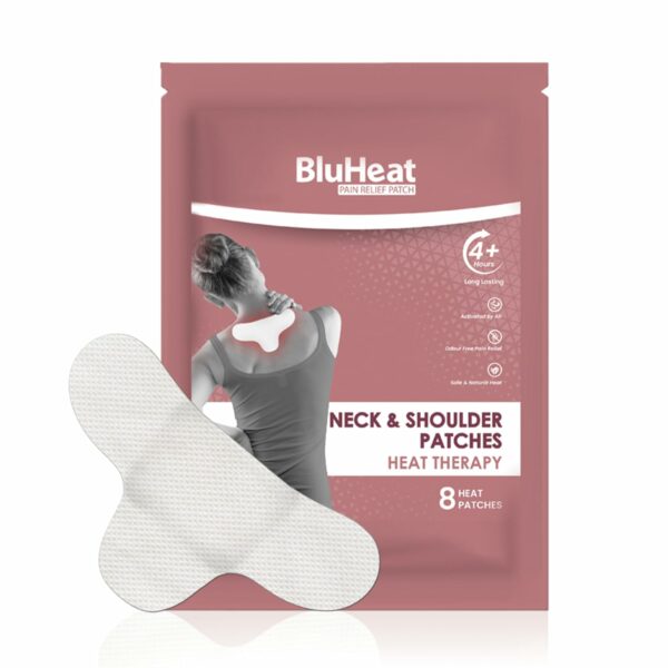 Natural Neck & Shoulder Pain Relief Patches - 8 Large Adhesive Heat Patches