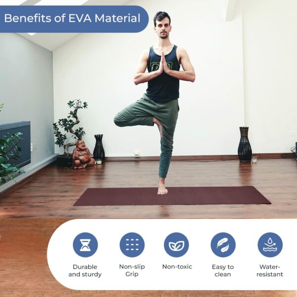 6mm Anti-Skid Yoga Mat with Carry Bag & Strap - Eco-Friendly & Water-Resistant - Image 5