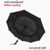 Large Automatic Foldable Umbrella with Travel Cover - Windproof Design