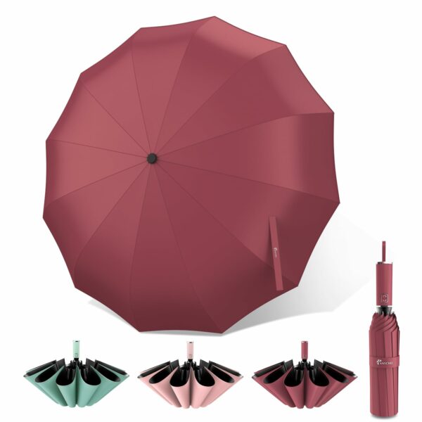 23 Inch Windproof Travel Umbrella with Auto Open/Close