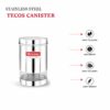 Stainless Steel Canister Set - Airtight Kitchen Storage for Tea, Coffee, Spices - 1200Ml, Set of 2