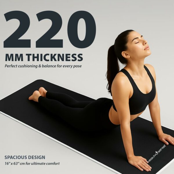 Durable Anti-Slip Yoga Mat for Home Workout - 6mm Thick - Image 4