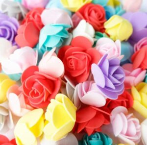 Artificial Foam Floating Flowers for Events & Home Decor - 50 Pcs