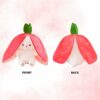Reversible Bunny Plush Toy - Strawberry to Bunny Transformation