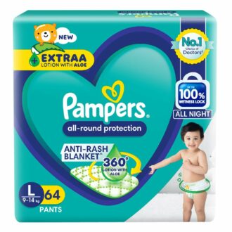 Pampers All Round Protection Pants, Large, 64 Count, Anti-Rash
