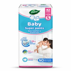 Dabur Baby Super Pants Small 42 Pack - Natural Skin Protection Diapers