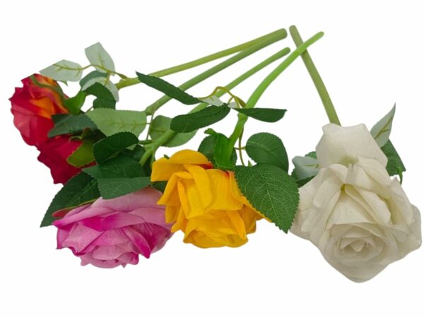 10 Multicolor Artificial Rose Flower Sticks for Home Decor - Image 6