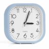 Analog Alarm Clock - Lightweight Battery Powered Table Clock for Heavy Sleepers - Blue Plastic