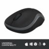 Logitech M186 Wireless Mouse - 2.4GHz, 1000 DPI, Ambidextrous