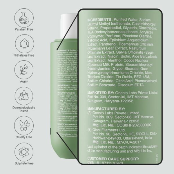 Anti Dandruff Shampoo with Salicylic Acid & Biotin - 250ml - Image 6