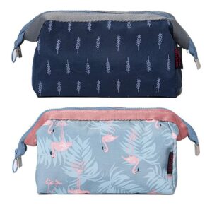 Pack of 2 Travel Storage Organizer Bags for Makeup & Toiletries