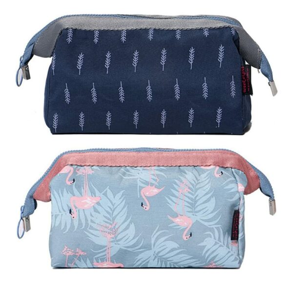 Pack of 2 Travel Storage Organizer Bags for Makeup & Toiletries