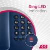 Beetel G10 Corded Landline Phone with Ringer LED & Volume Control