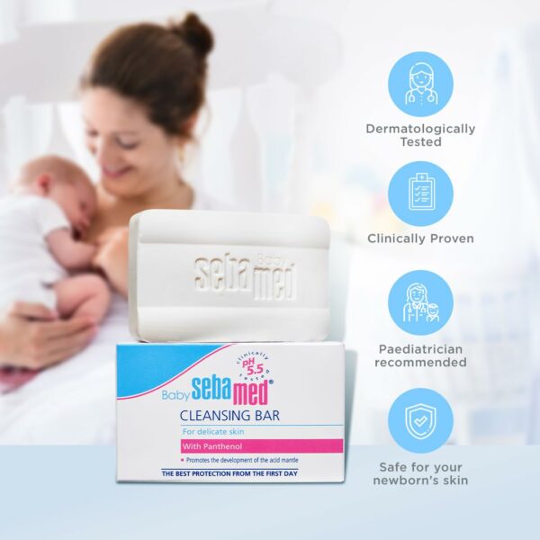 Sebamed Baby Cleansing Bar 150 gm - Soap Free, Tear Free - Image 4