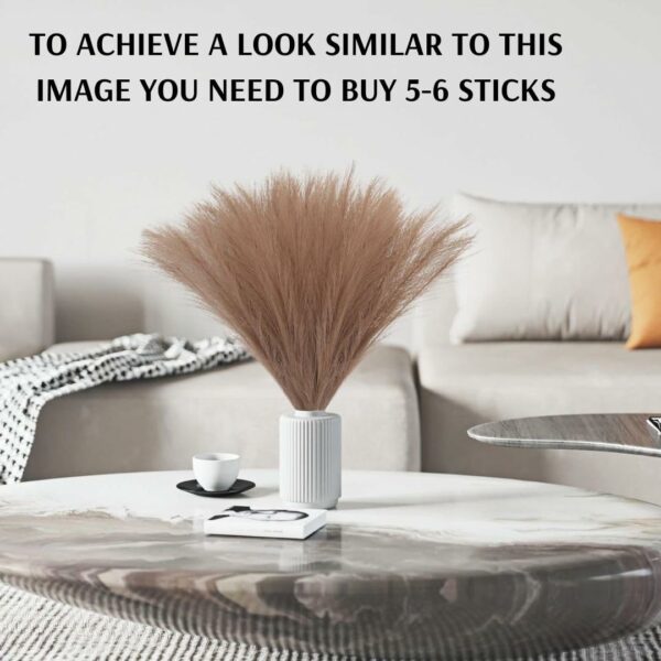 3 Pcs Faux Pampas Grass - Artificial Flowers for Home Decor - Image 3