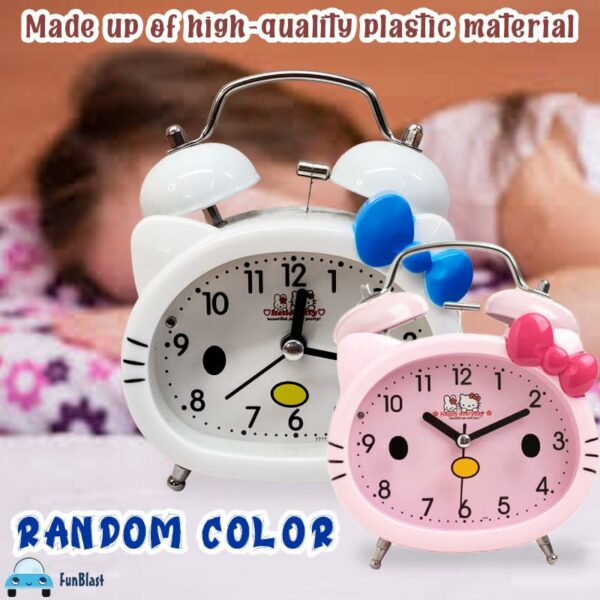 Twin Bell Alarm Clock for Kids - Loud & Silent Options