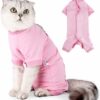 Cat Recovery Suit for Male & Female, Size L, Pink