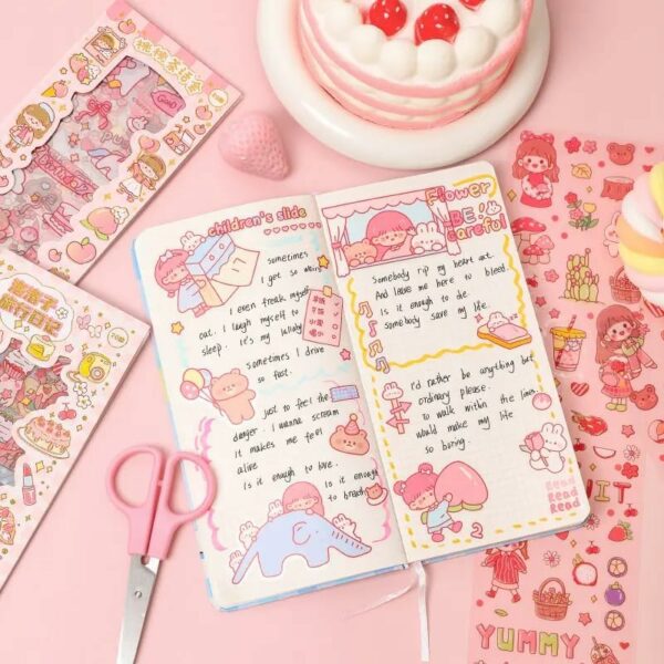 Cartoon Theme Stickers for Kids - 20 Sheets for Crafts & Projects - Image 2