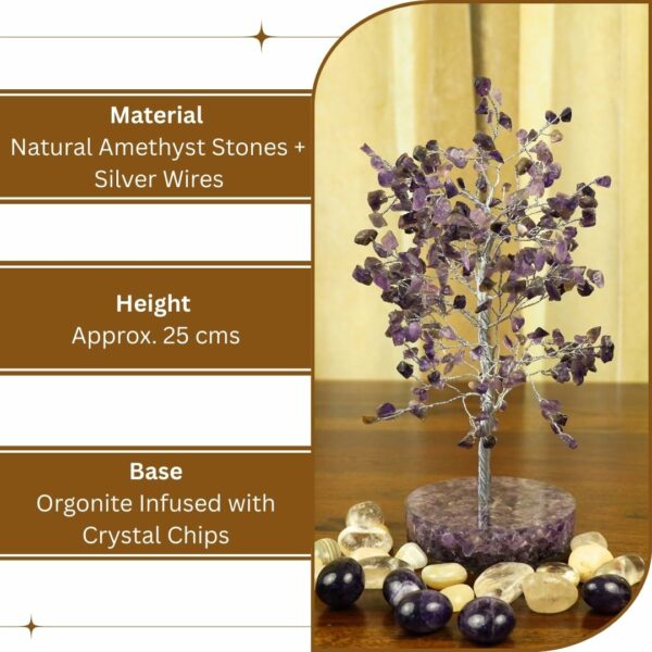 Amethyst Crystal Tree ? Reiki Charged Feng Shui for Healing & Growth (25cm) - Image 4
