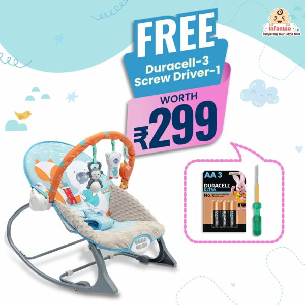 Baby Rocker & Bouncer with Calming Vibrations & Toys - Image 2