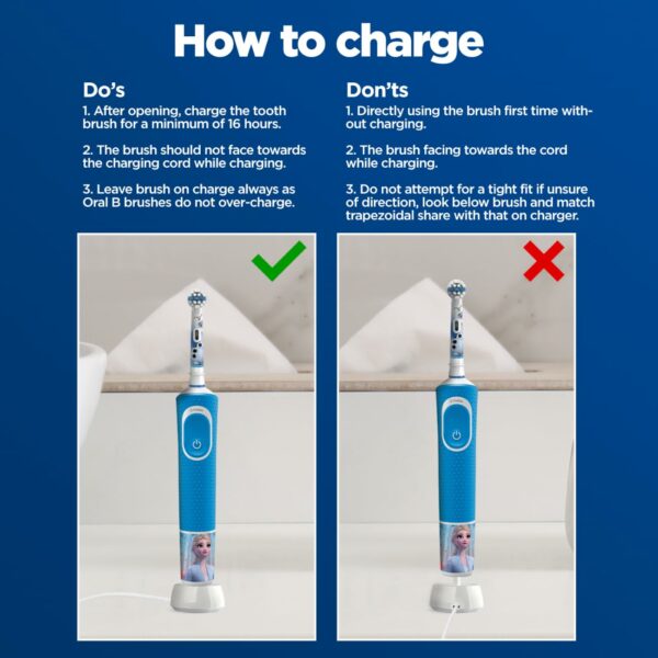 Kids Electric Toothbrush with Disney Frozen Design, 2 Modes - Image 6