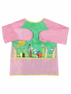 Kids Waterproof Painting Apron with Long Sleeves & Pockets