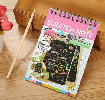 Rainbow Scratch Notebook with Pencil - Educational Toy for Kids