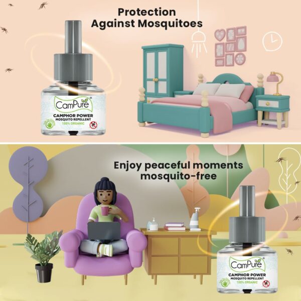 Organic Camphor Mosquito Repellent Refill Pack of 3 - Safe for Kids & Pets - Image 4