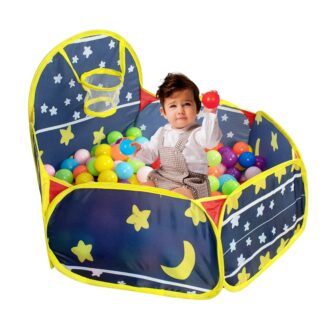 Hexagonal Ball Pool for Kids with 20 Balls - Indoor/Outdoor Fun
