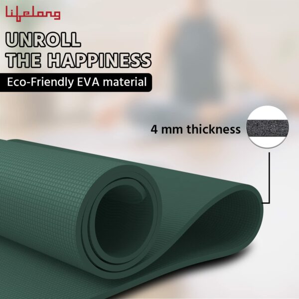 4mm Anti-Slip Yoga Mat for Home & Gym - Lightweight & Durable - Image 2