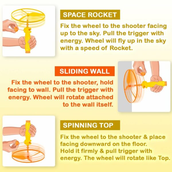 Air Spinner Flying Toy - 3 Ways to Play, Up to 40 Feet - Image 3