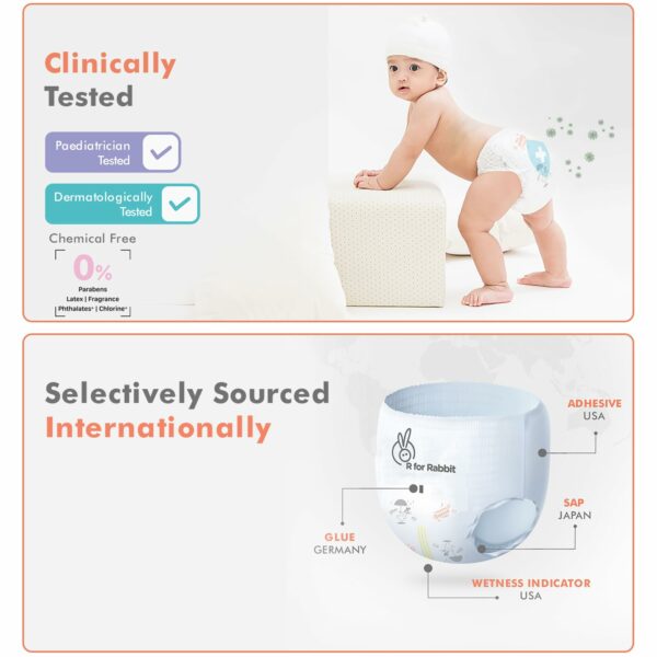 Premium Feather Diaper M Size for Babies 7-12 kgs - 48 Pack - Image 3