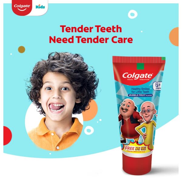 Kids Toothpaste 6+ Years, Bubble Fruit Flavor, 80G - Image 2