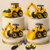DIY Construction Car Toy Set for Kids - 4 Vehicles, STEM Learning