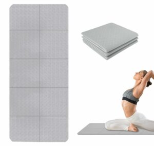 Folding Yoga Mat 10mm Thick, Large Size for Workouts