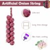 Lifelike Purple Onion Strings Garland for Home Decoration