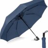 Compact Windproof Travel Umbrella with 10 Fiberglass Ribs
